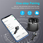 Auriculares inalámbricos, auriculares Bluetooth 5.4, graves estéreo, auriculares Bluetooth en el oído con cancelación de ruido, auriculares IP7 impermeables deportivos, 32 horas de reproducción USB C