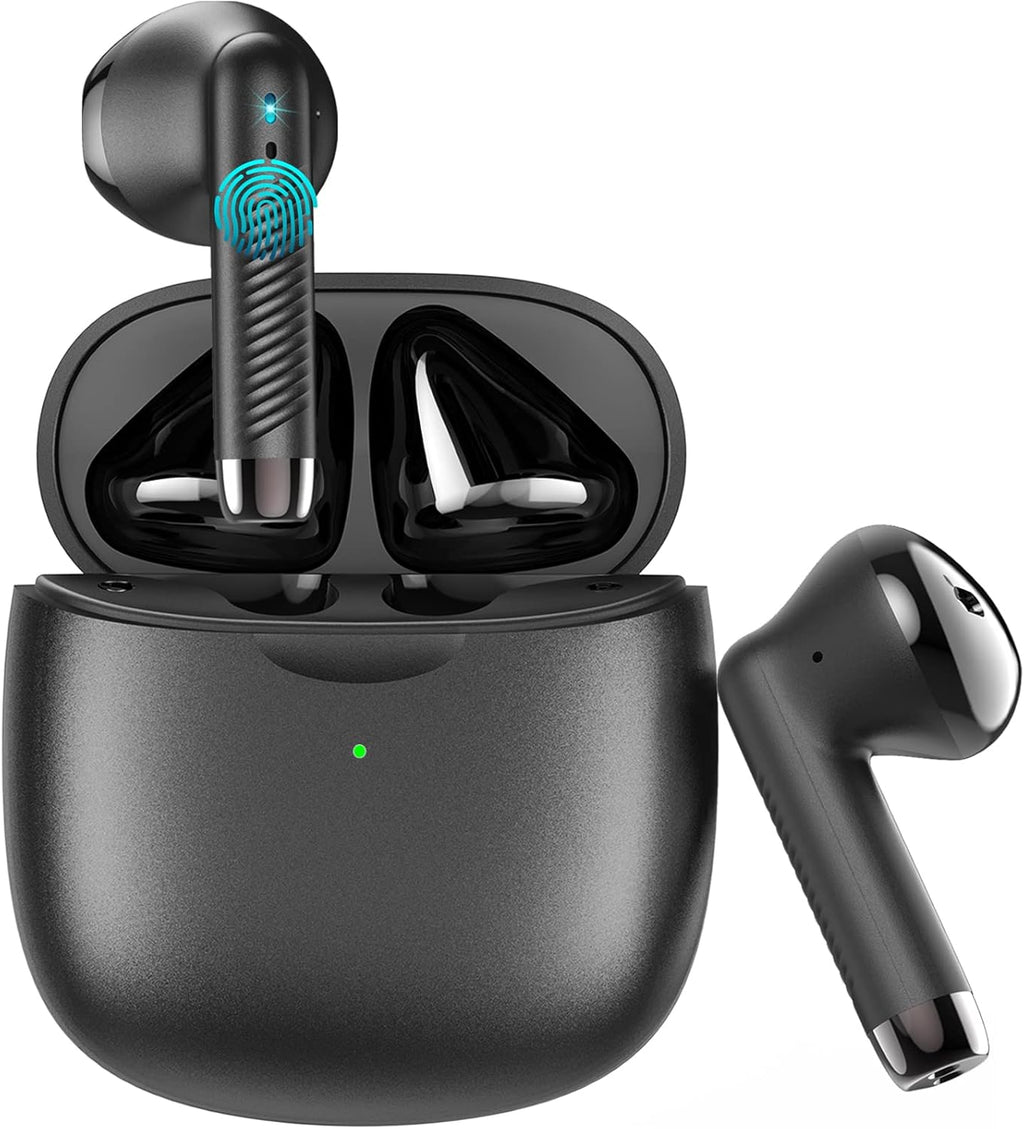 Auriculares inalámbricos, auriculares Bluetooth 5.4, graves estéreo, auriculares Bluetooth en el oído con cancelación de ruido, auriculares IP7 impermeables deportivos, 32 horas de reproducción USB C